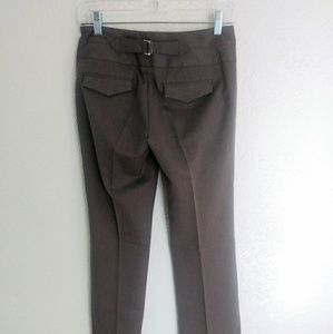 [ EXPRESS flaired grey editor trousers ]